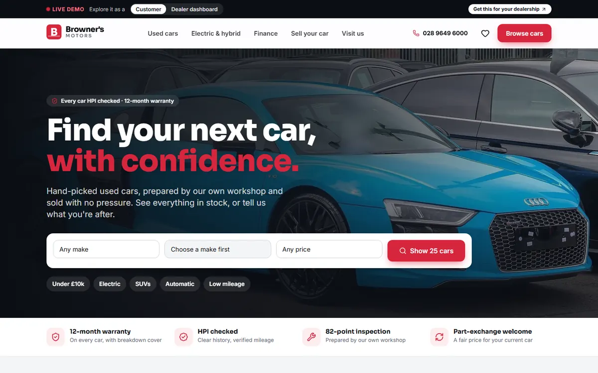 Keystone Motors — Car Dealership demo