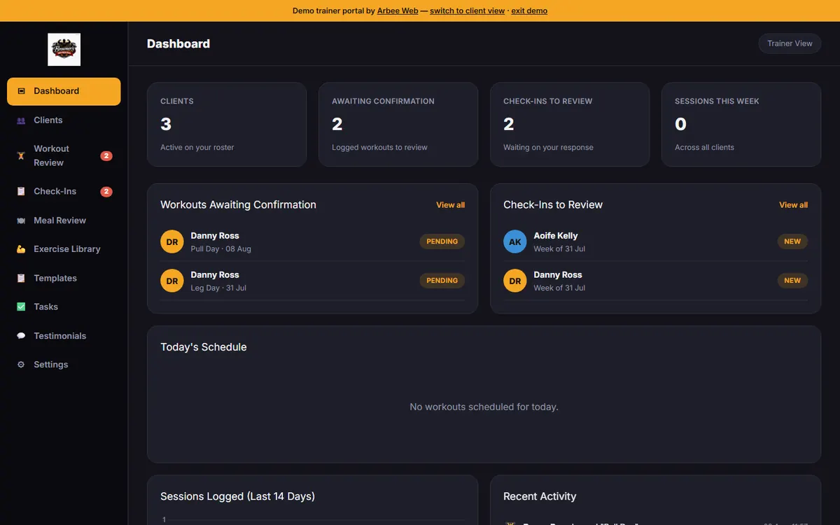 Elevate Coaching — Coaching Platform demo