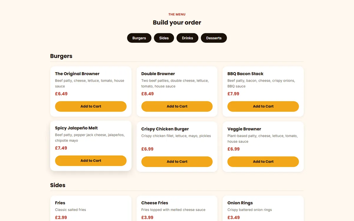 Smokehouse Burger Co. — Food Ordering System demo